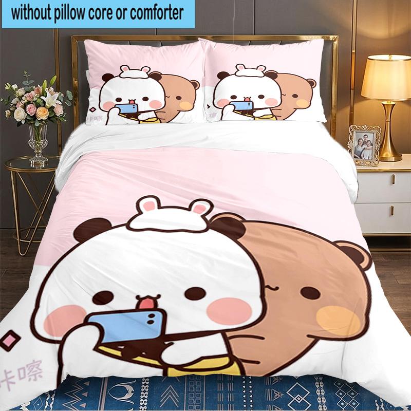 3PCS Bobo Dudu Bedding Set,Including 1pc Duvet Cover And 2pcs Pillowcases Perfect for Bedroom, Dormitory, Large size Fan Christmas gift