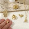 2 Pcs Brass Halloween Charms 18K Gold Plated Skeleton Wizard Hat Spider Ghost Pendants For DIY Necklace Keychain Jewelry Making