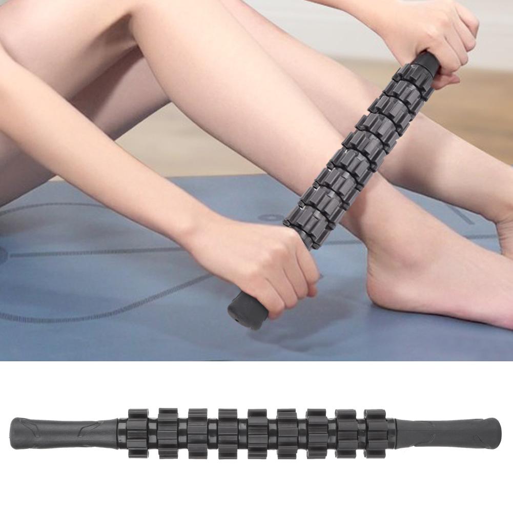 9 Gear Sports Massage Roller Stick Yoga Fitness Muscle Relax Workout Exercise Equipment Black
