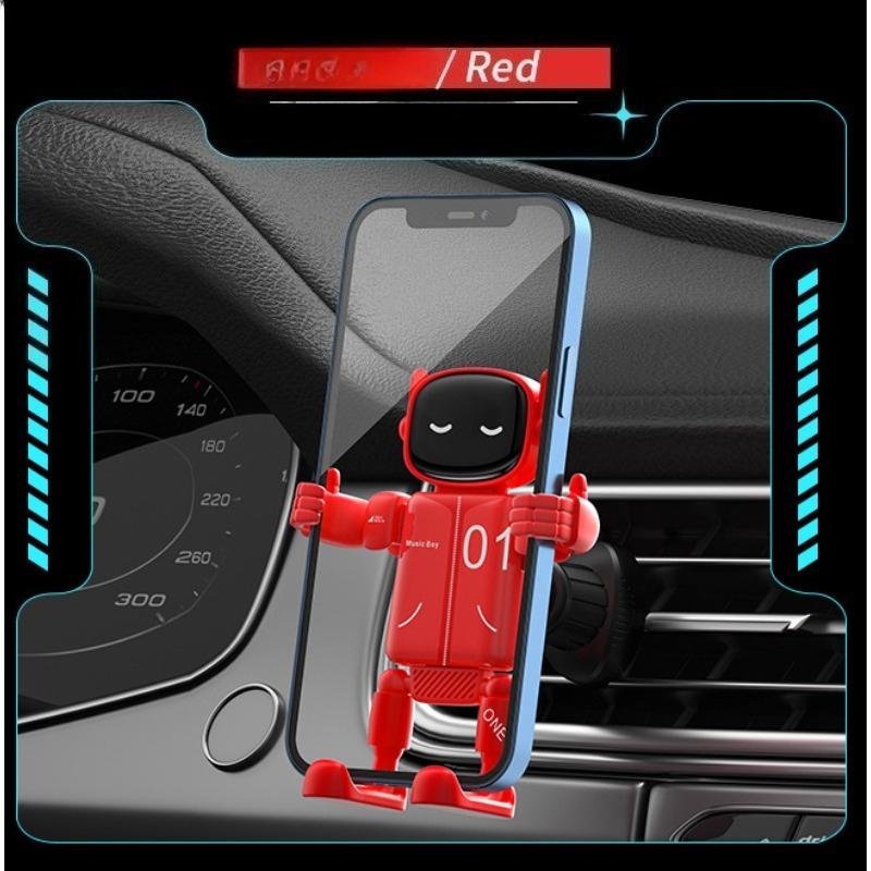 1PC Gravity Mechanical Robot Car Mobile Phone Holder Ventilation Installation Multi Functional ABS Material Navigation Bracket