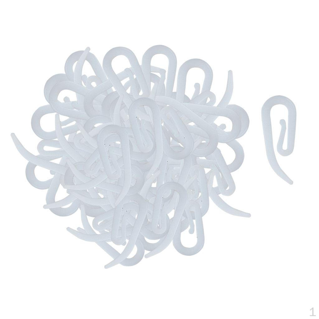 50 Pieces / 100 Plastic Curtain Hooks for Living Room Decorative A 100pcs