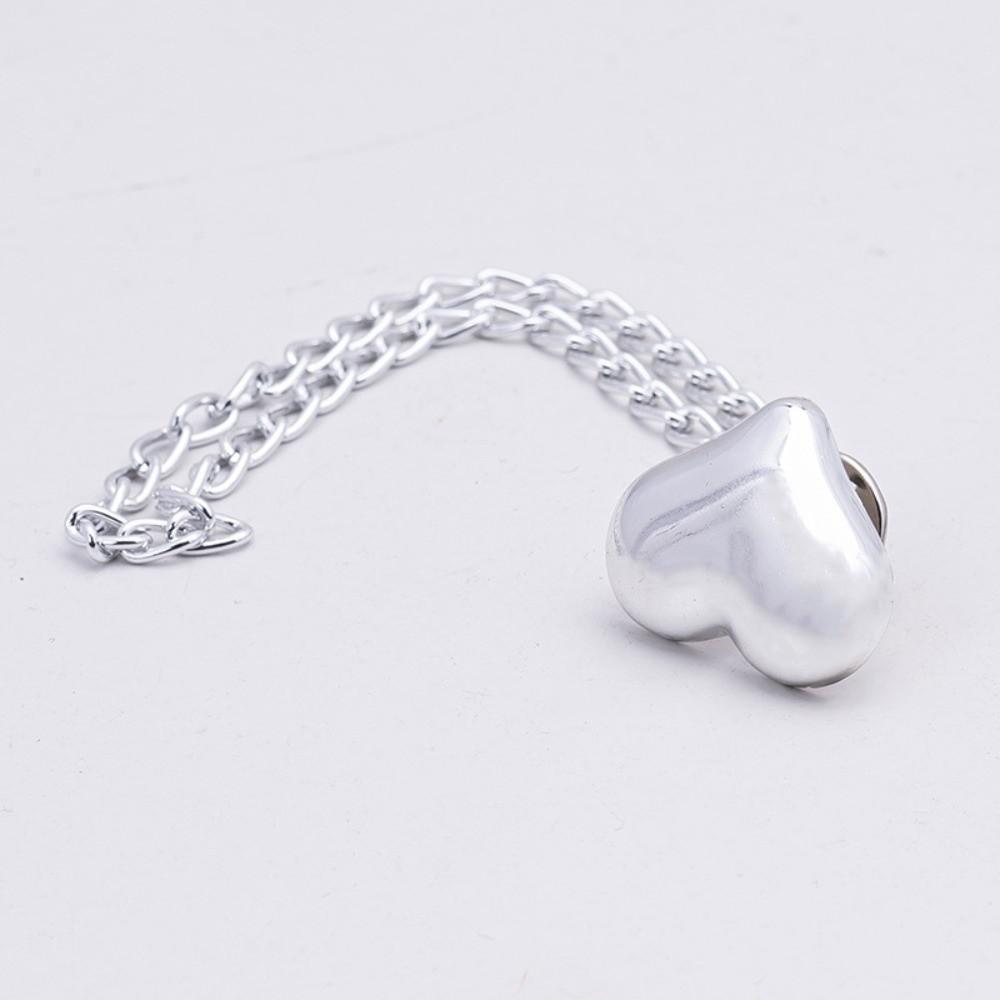 

Multi-Function 3-in-1 Clothing Clip Heart-Shaped Adjustable Button Clips No-Sew With Chain Cuff Keeper Shirts