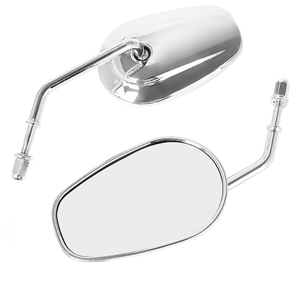 

Левый и правый комплект зеркал заднего вида для матовых овальных, совместимых с моделями Harley-Davidson и Touring, черно-хромированные, тип, Sportster, Dyna,