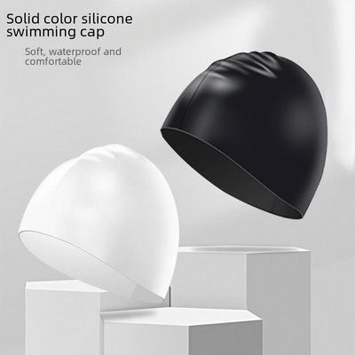 Unisex Silicone Swim Caps: Waterproof, Comfortable, No-Squeeze, Logo-Printable.