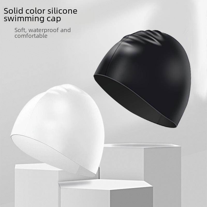 

Unisex Silicone Swim Caps: Waterproof, Comfortable, No-Squeeze, Logo-Printable. Contact Customer Service for No Packaging