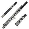 M MBAT 16-Hole Flute In C Nickel-plated White Brass Body Professional Performance Flute With Case Cleaning Tools Woodwinds