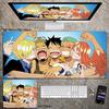 Hohe Auflösung ONE PIECE Leder-Mauspad Luffy Schreibtisch-Pad Rutschfest Wasserdichtes Mauspad Übergroß Jungen Animation E-Sport Spiel Tastatur-Pad