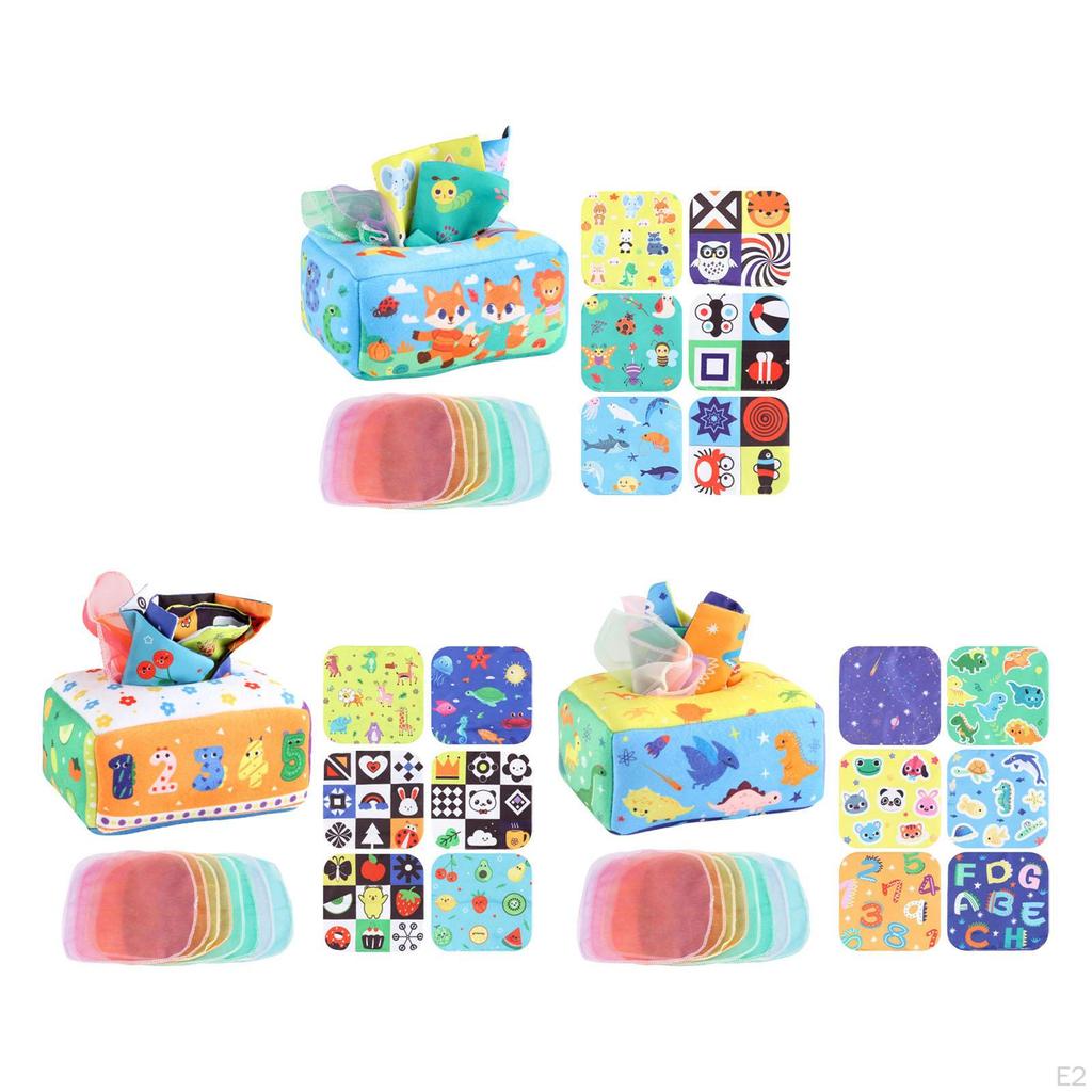 Sensory Game Storage Organizer Teaching Aids Tissue Boxes Toy for Toddlers