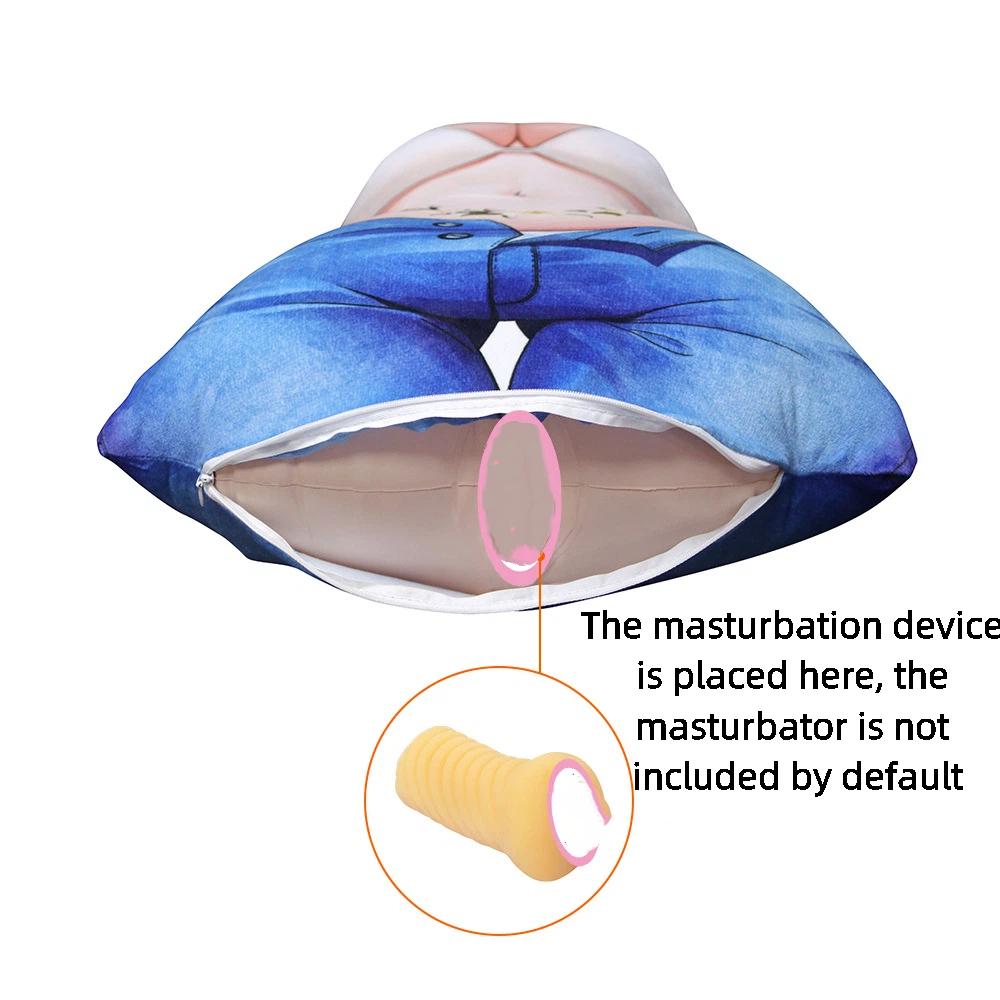 Men's Inflatable Pillow Sex Doll PVC Mold Animation Style Fun Auxiliary Props Masturbation Cup Erotic Adult Sex Toy