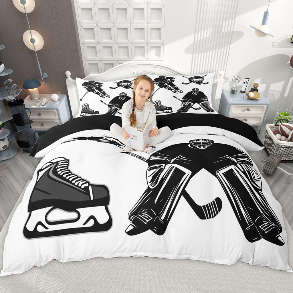 Dekbed Homewish IJshockey Voor Jongens Meisjes Sport Dekbed Set Atleet Cadeaus Bed Set