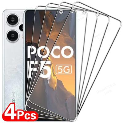 4 pezzi protezione dello schermo per Xiaomi POCO F5 Pro M5S X3 X5 Pro 5G X4 F4 GT X3 NFC F2 Pro X3 GT M5 C40 M4 vetro temperato antiurto