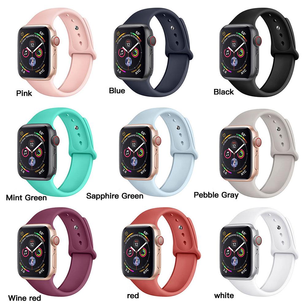 Watch Strap Soft Silicone Wristband 38mm 40mm 42mm 44mm iWatch Band Series 5/4/3/2/1