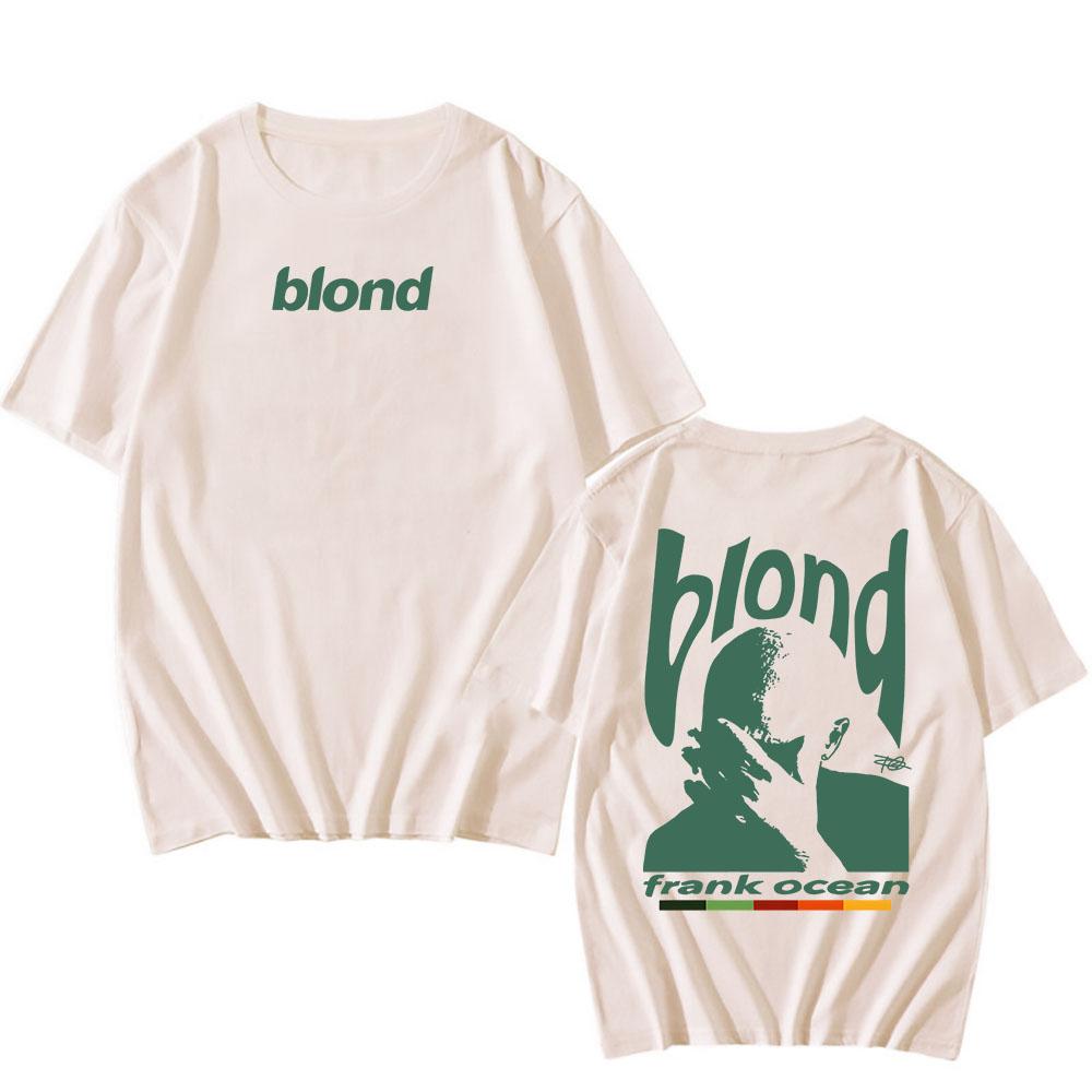 Rapper FrankOcean BLOND Tshirts Summer Short Sleeve Cotton Teeshirt High Quality Graphic Printing Tshirts Casual Hip Hop Tees
