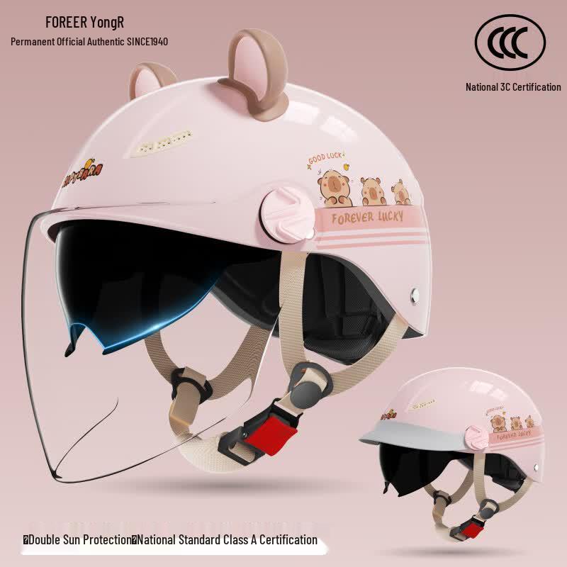 Yongjiu C05 Capybara Dubbele Lens Halve Helm