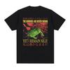 Japanese The Horrors Frog Retro Pattern T-shirt Women's Casual Fashion Short Sleeved T-shirt Unisex Extra Large T-shirt