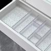 Unbegrenztes Schreibtisch-Schubladen-Organizer-Set, Kunststoff, Badezimmer-Aufbewahrung, Make-up-Organizer, durchsichtige Aufbewahrungsboxen, Behälter, Küchenhelfer
