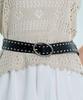 PINK PINEAPPLE Oval Buckle Belt_Black