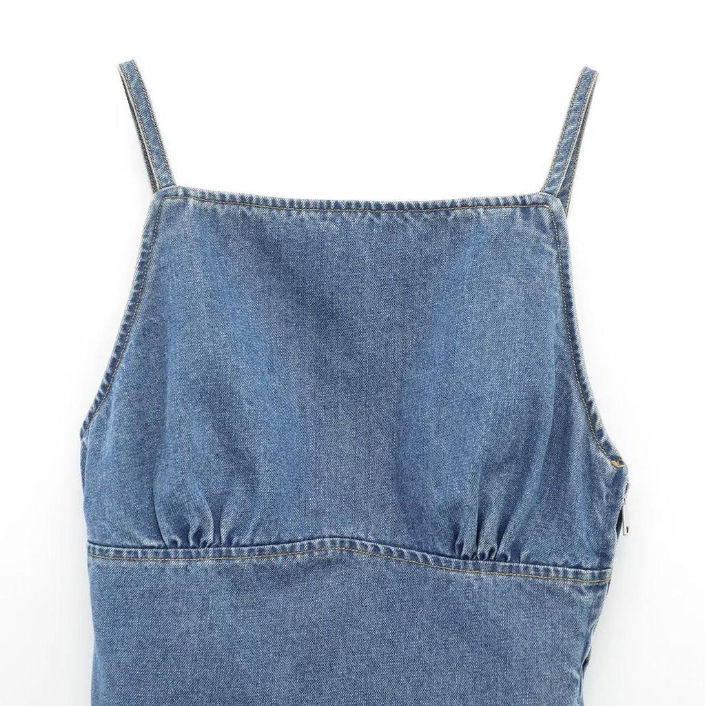 2025 Spring/Summer Women's Off-Shoulder Denim Camisole - Hot Girl Style
