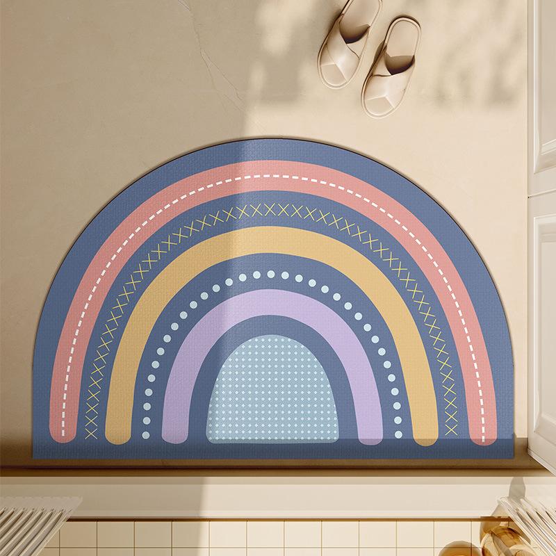 

Small and Fresh Bathroom Floor Mat Bathroom Door Diatom Mud Strong Water Absorption Fast Drying Anti-slip Foot Mat Toilet Mat 40 * 60cm