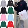 Unisex Oversized Cotton Sweatshirt With Embroidered Heart Detail Winter Casual Pullover Teens Adults