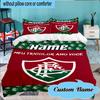 Custom Name Love Fluminense Bedding Set 3pcs, Bedding Set Including 1pc Duvet Cover And 2pcs Pillowcases for Bedroom, Dormitory Gift