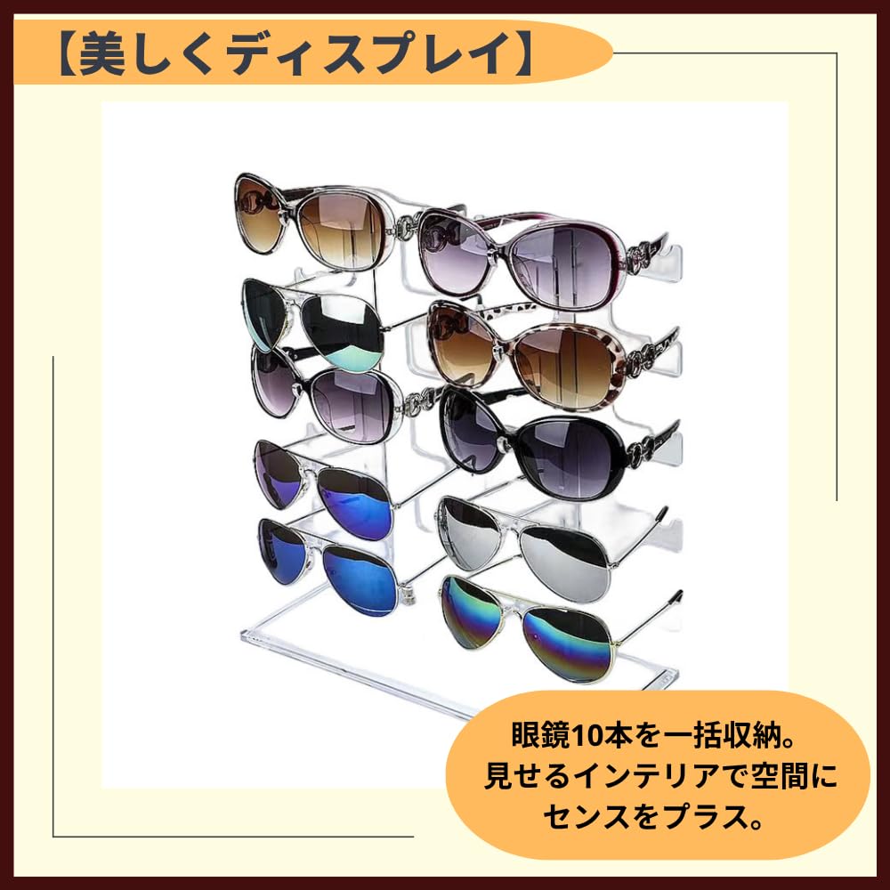 Ideamall Glasses Holder, Glasses Stand, Desktop Storage, Stylish Eyeglass Hanger, Storage Rack