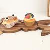 Adorable Rabbit Shape Wood Tray for Family Gatherings Childrens Birthday Parties and Serving Snacks Safely