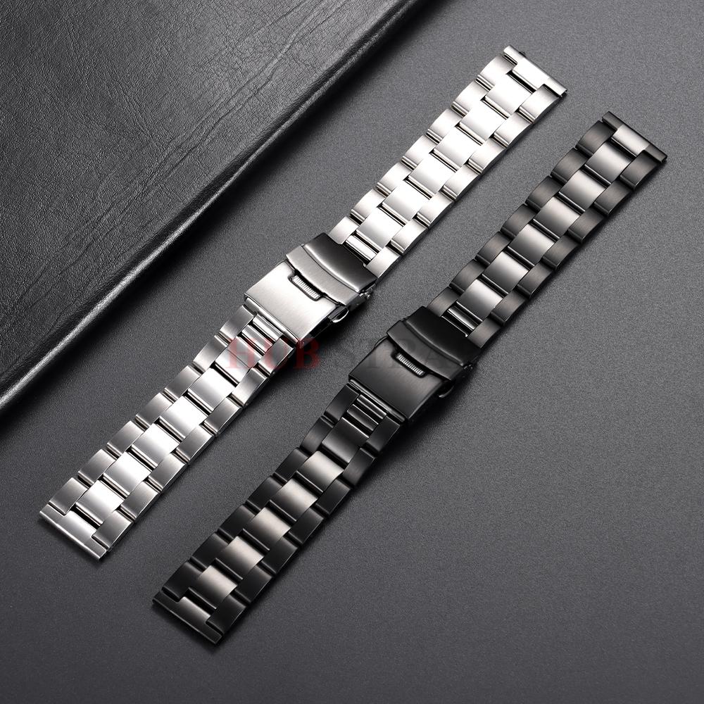 20mm 22mm 24mm 26mm 28mm Armband Massives Edelstahl-Uhrenarmband für Rolex für Omega Gerades Armband Metall-Armband