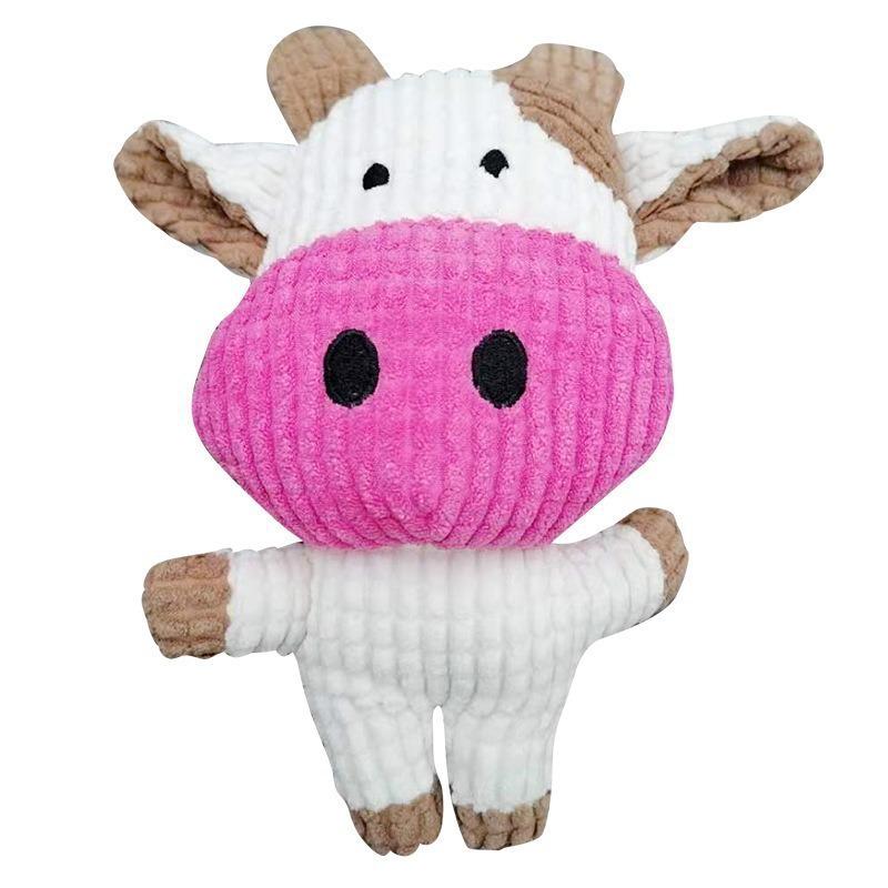 Bite-Resistant Teething Plush Dog Toy with Sound, Self-Play & Boredom Relief