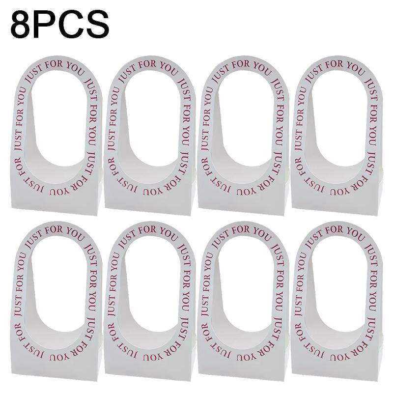 1/4/8/16PCS Foldable Carton Flower Basket Handheld Bouquet Gift Bag Valentine's Day Flower Packaging Wedding Party Decoration