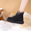 Thick-soled heightening velvet warm waterproof snow boots women's autumn and winter new retro versatile cotton boots