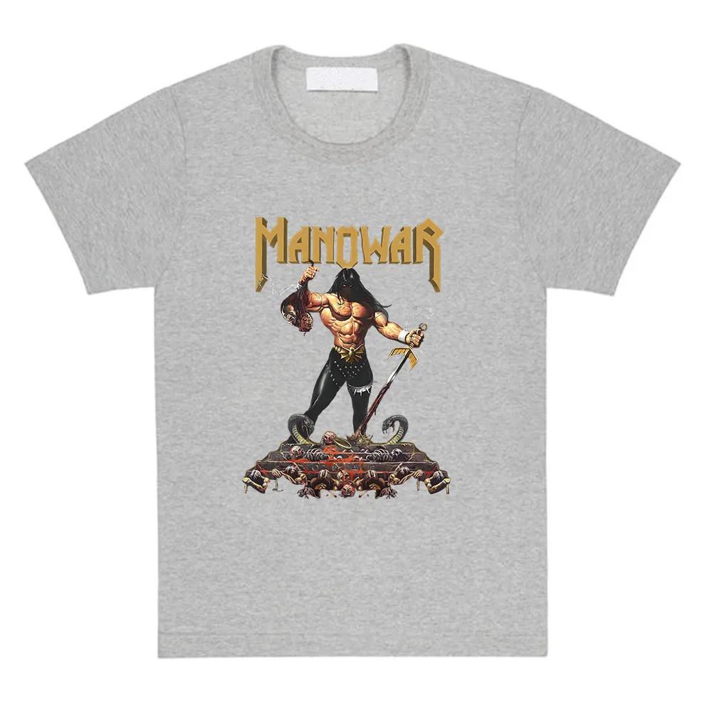 Manowar Hip Hop Band Print Tshirts The Blood Our Enemies Tour 2025 Tees Short Sleeve Women T-shirt Women Clothes Graphic Shirt