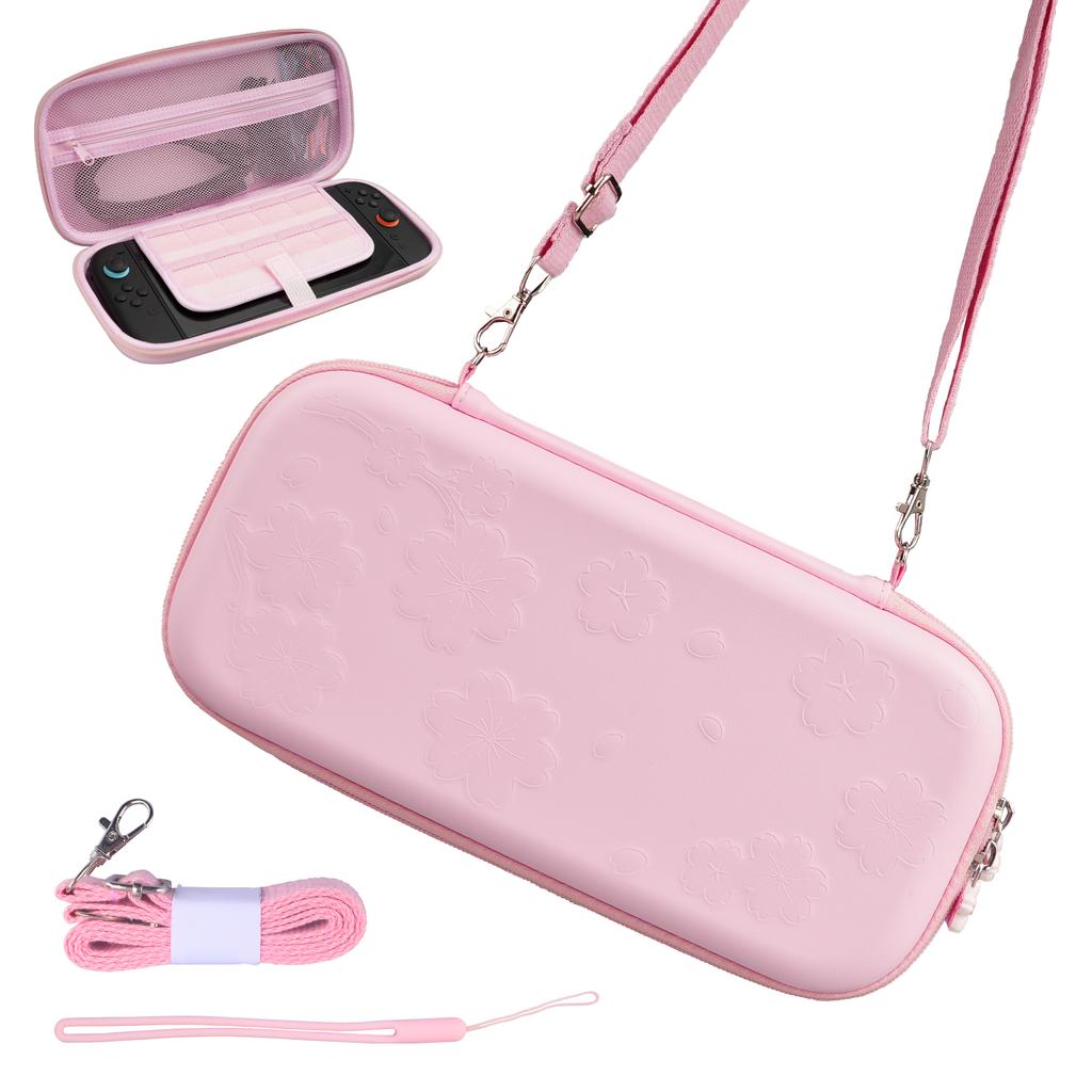 Travel Switch 2 Case for Nintendo Switch2 /oled 2026, Carrying Cute Case with 10 Game Cartridge Holders, Slim Storage Pouch