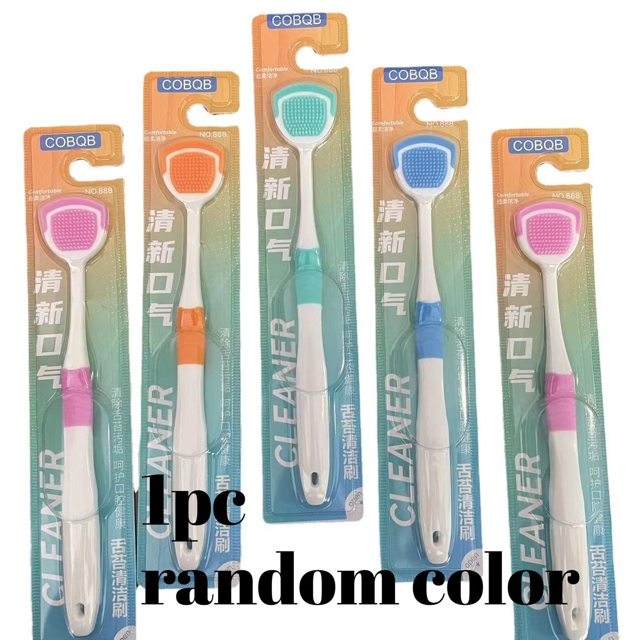 

1pc Tongue Cleaners Adult Kids Reusable Silicone Tongue Scraper Brush Washable Tongue Cleaning Tool Fresh Breath Oral Hygiene