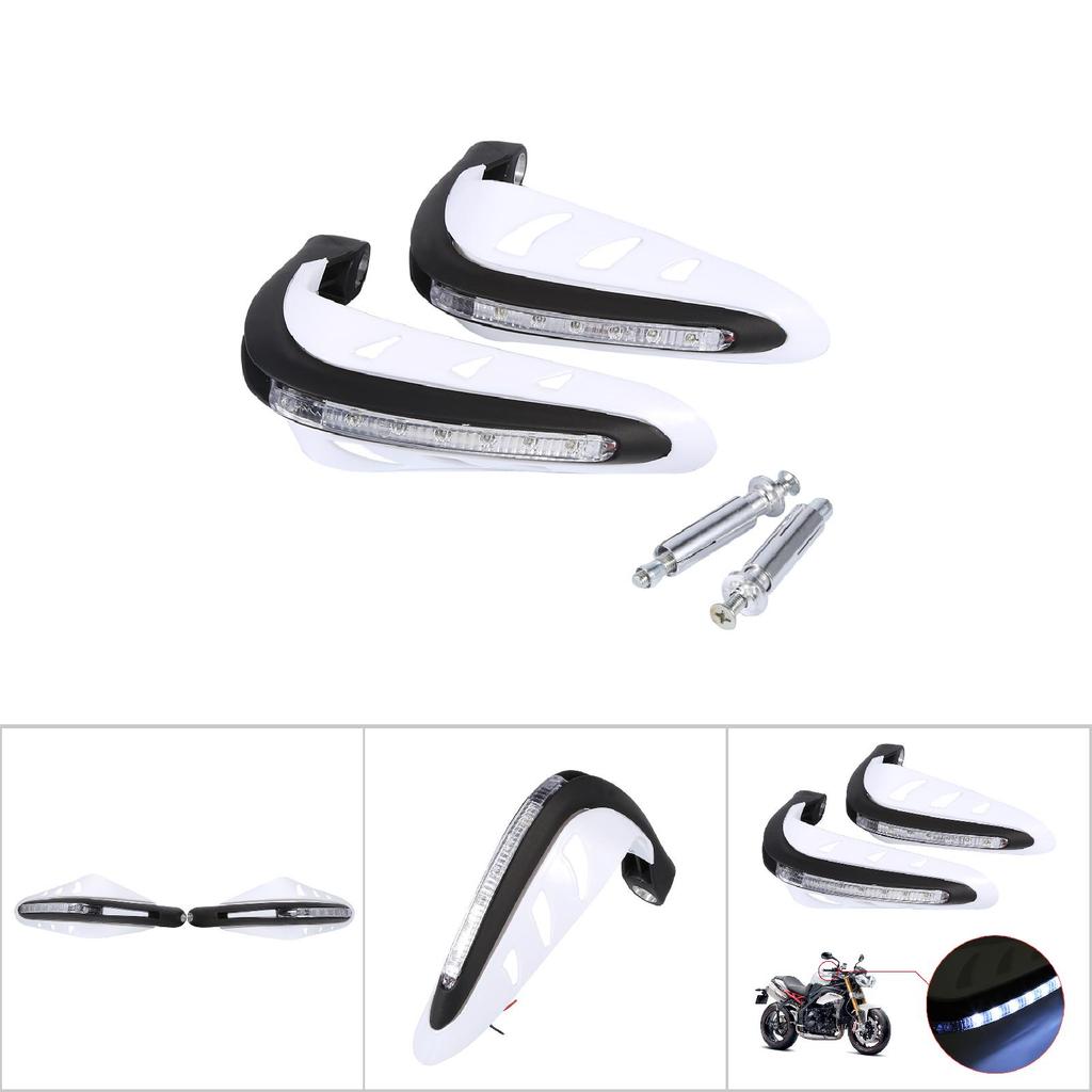 1 Pair   Handlebar Hand  or LED Light Motorcycle Hand Guards Black