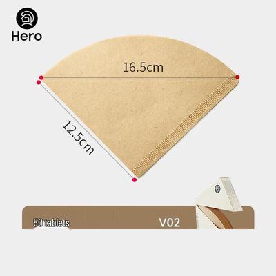 Hero V02 Pour Over Coffee Filter Paper (50-pack)