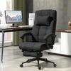 Office Chair with Footrest, Desk Chair, Swivel Chair with Headrest, Black