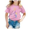 Stylisches Rundhals-T-Shirt mit Tanz-Print, Bunte kurzärmelige Sommer-Top für mittlere bis große Größen, Trendiger Cartoon-Baby-Sommerw