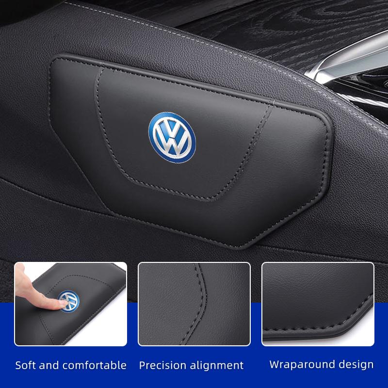 Car Leather Knee Pad Inside Knee Cushion Comfortable For Volkswagen VW Scirocco Jetta Beetle Golf Passat Polo Tiguan Sharan