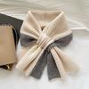 Women Scarf Patchwork Color Soft Comfortable Wrap Around Design Winter Scarf Neck Care Fashion Accessories