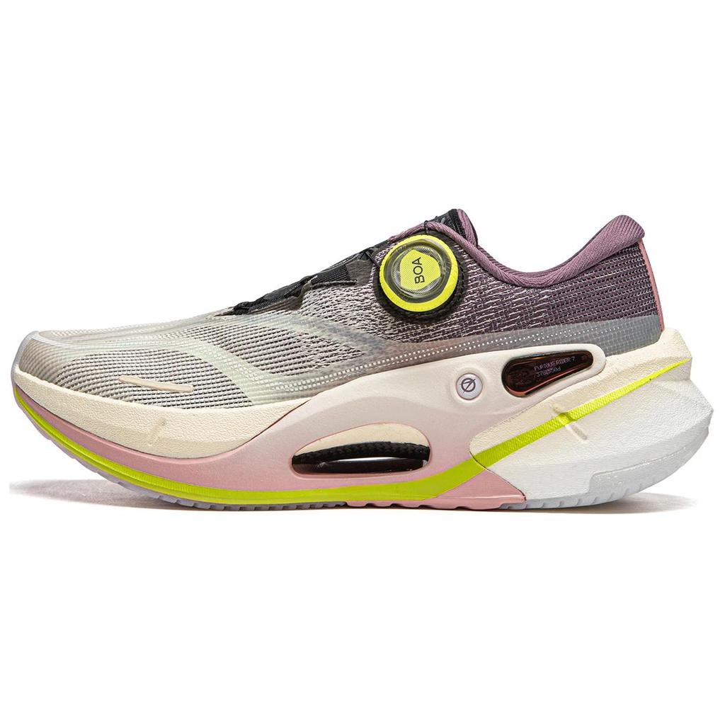 New LiNing Furious Rider 7.0 PRO V2 Cushioning, Breathable, Lightweight, Rebound Low Top Running Shoes Women's Gray Purple ARZU002-12