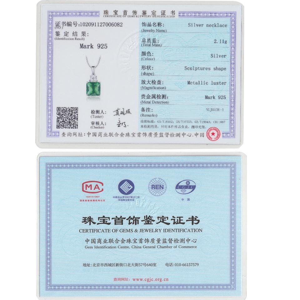 Umcho Anhänger Halsketten für Frauen Gliederkette Vintage Smaragd Anhänger Schmuck Verlobung Hochzeit Party Geschenk