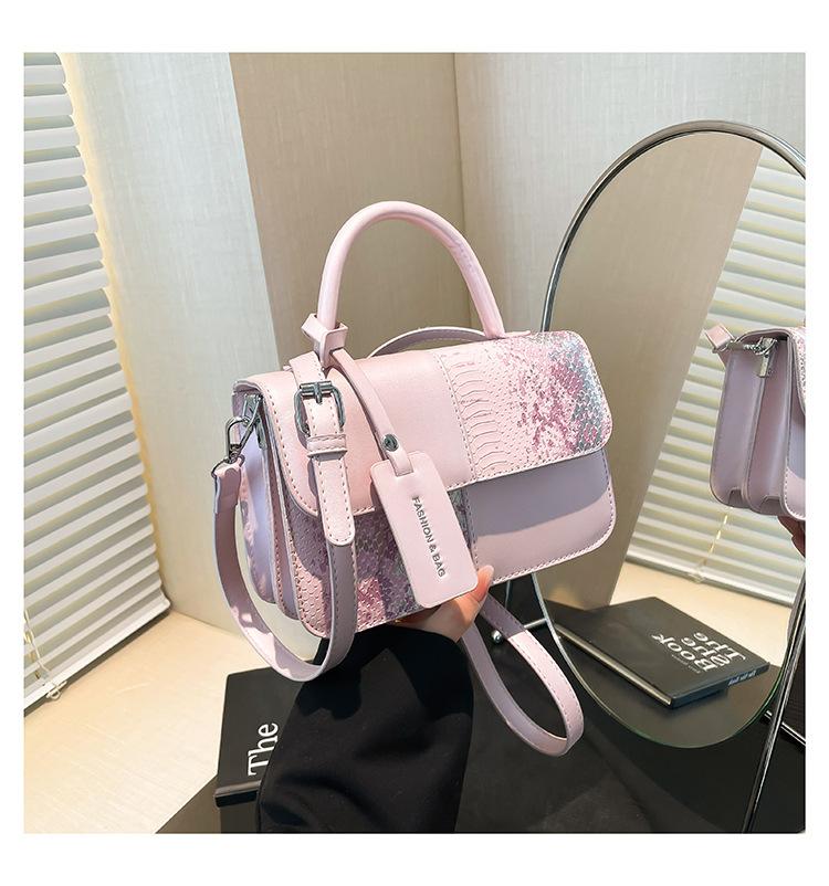 Niche bag women's new summer versatile shoulder messenger bag splicing portable small square bag