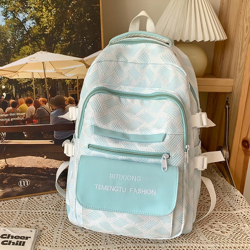 Children's Primary School Students Girls Color Blocking Backpack Middle School Students Junior High School Students Backpack