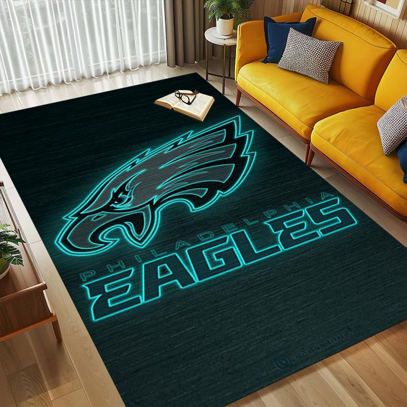 Eagles Logo Living Room Nonslip Area Rug Soft Carpet For Bedroom Game Playroom Sofa Office Home Decor Doormat Christmas Gift C10235