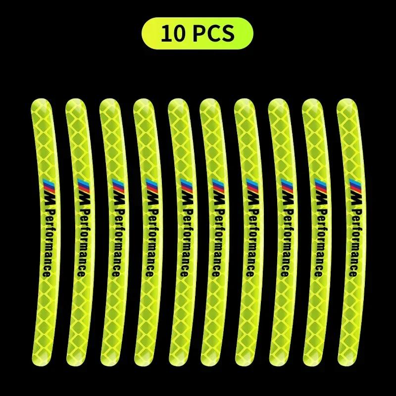 Car Bike Motorcycle Wheel Hub Reflective Stickers For BMW 13 5 Series F20 F21 F22 E87 E88 E90 E60 G30 E84 F10 F30 M X1 X3 X4 GT