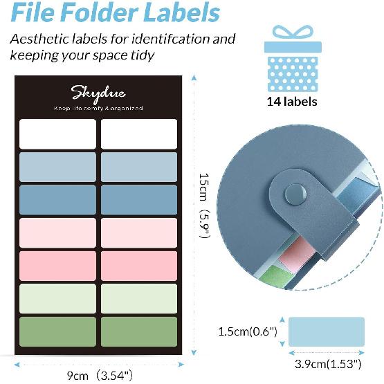 SKYDUE Expanding File Organizer with 8 Pockets, Accordion File Folders with Labels, Portable Document Paper Bill Receipt Organizer, Home College