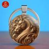Vintage Horse Head Pattern Dome Glass Alloy Keychain Backpack Pendant Hanging Decoration Car Keyring New Year Gift
