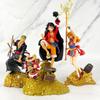 One Piece Onigashima Luffy, Zoro, Ace, & Sanji Anime Figurine Set