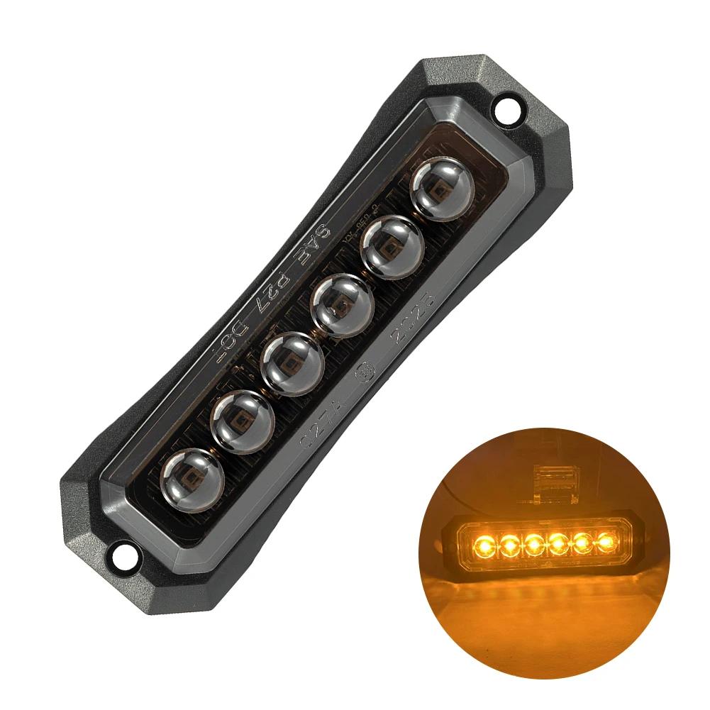 12v/24v Trailer Truck Side Marker Lights 2/4/6 LED Truck Grill Lights Position Lights Sealed Smoked Red LED Lights For Trucks